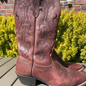 | Justin | Brown Western Cowboy Boots | Size 7